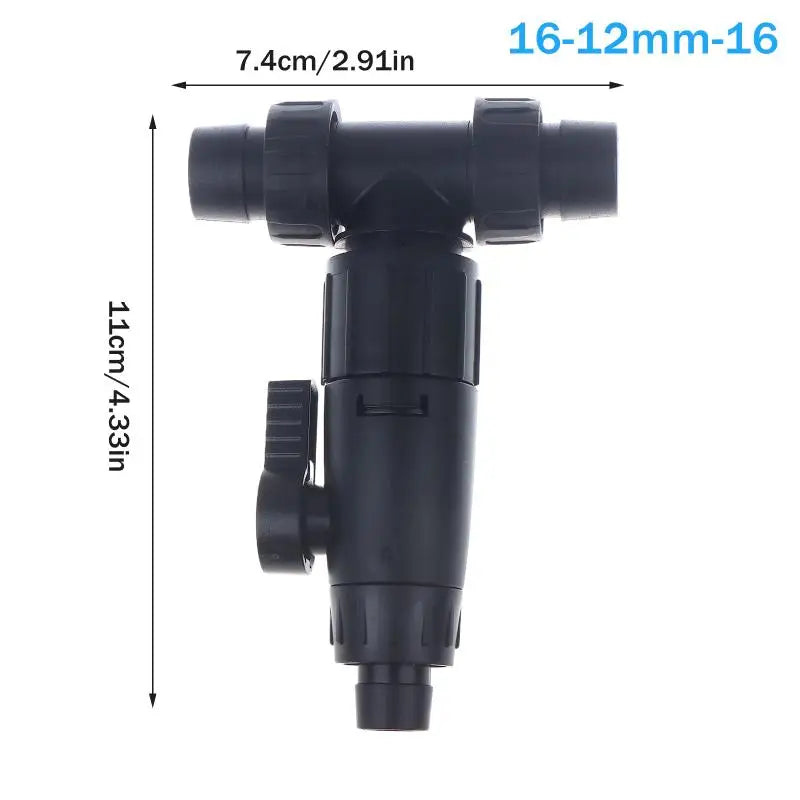 Quick Release 3-Way Valve Connector | Aquarium Filter 12mm 16mm