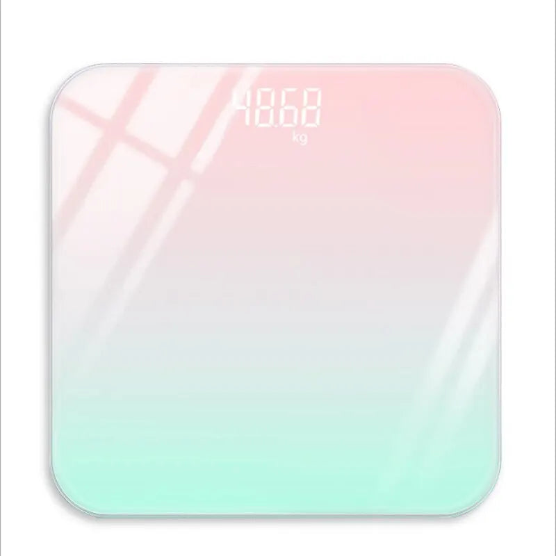 Gradient Color Intelligent LCD Electronic Scale Digital Display Glass Weight Scale Balance Body Electronic Scale For Weight Meas Peaceful Pleasures Health and Wellness