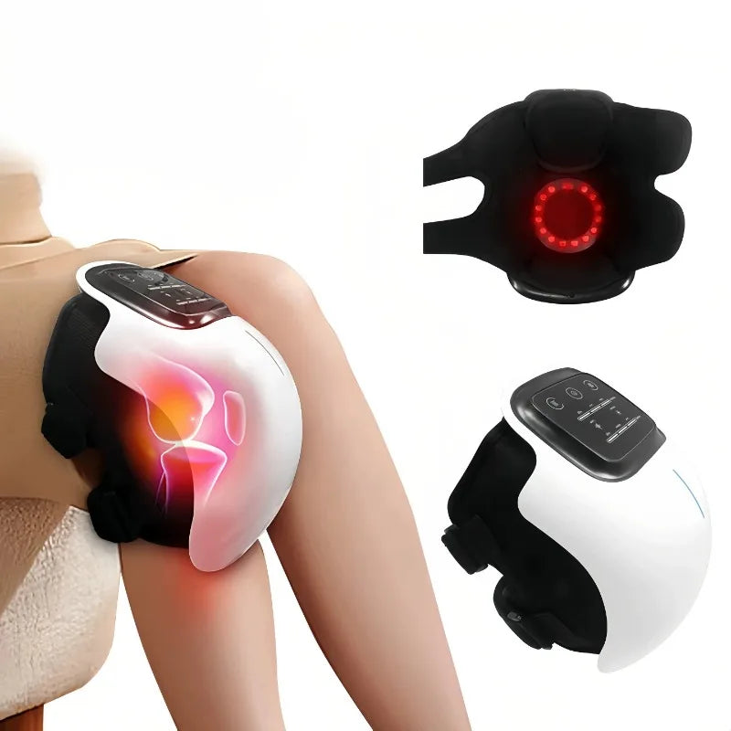 Knee Massager Cordless Heated Knee Massager with 3 Vibration Modes LED Screen & Adjustable Straps Massage with Heat for Relief Peaceful Pleasures Health and Wellness