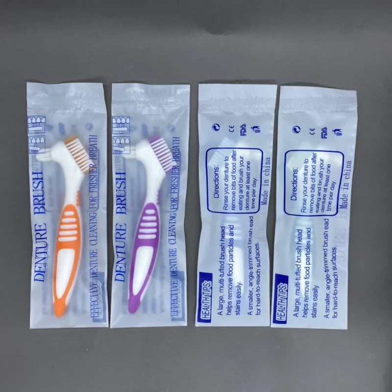 Double-Sided Denture Cleaning Brush | Denture Care Tool