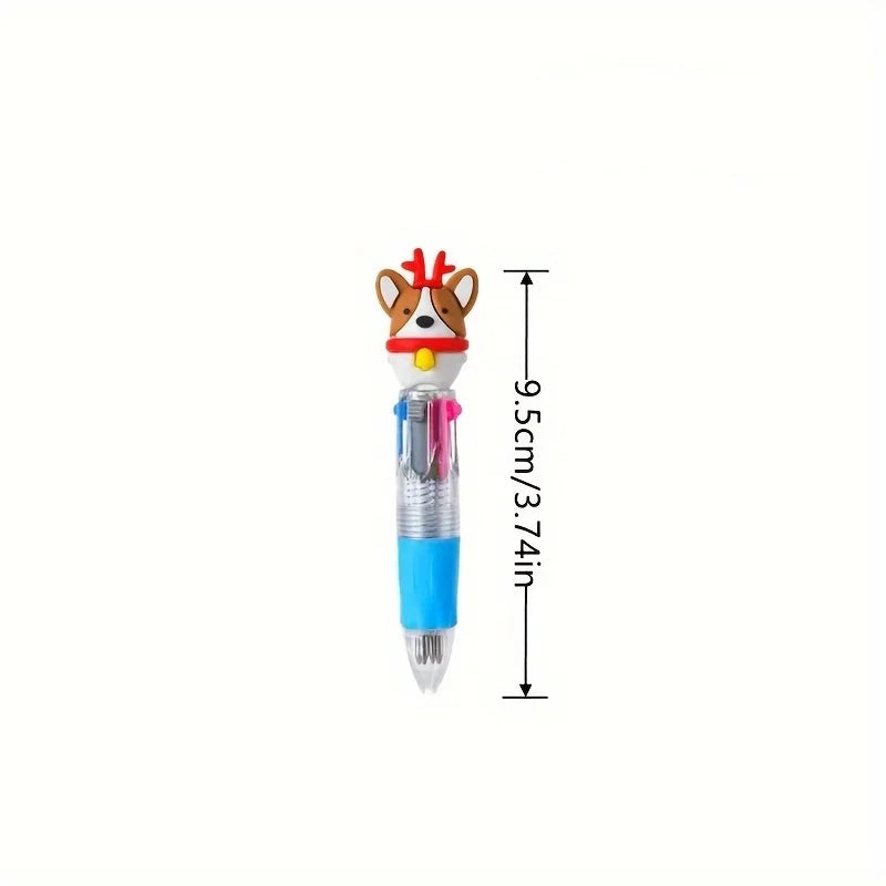 Mini Christmas 4-Color Ballpoint Pens | Set of 4, 8 or 12