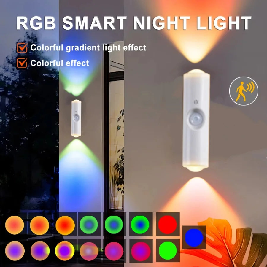 Motion Sensor LED Night Light – Rechargeable Magnetic Wall Lamp