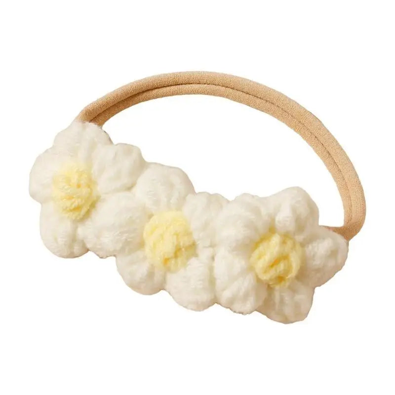 Baby Floral Headband – Soft Knit Hairband for Girls 0–1Y