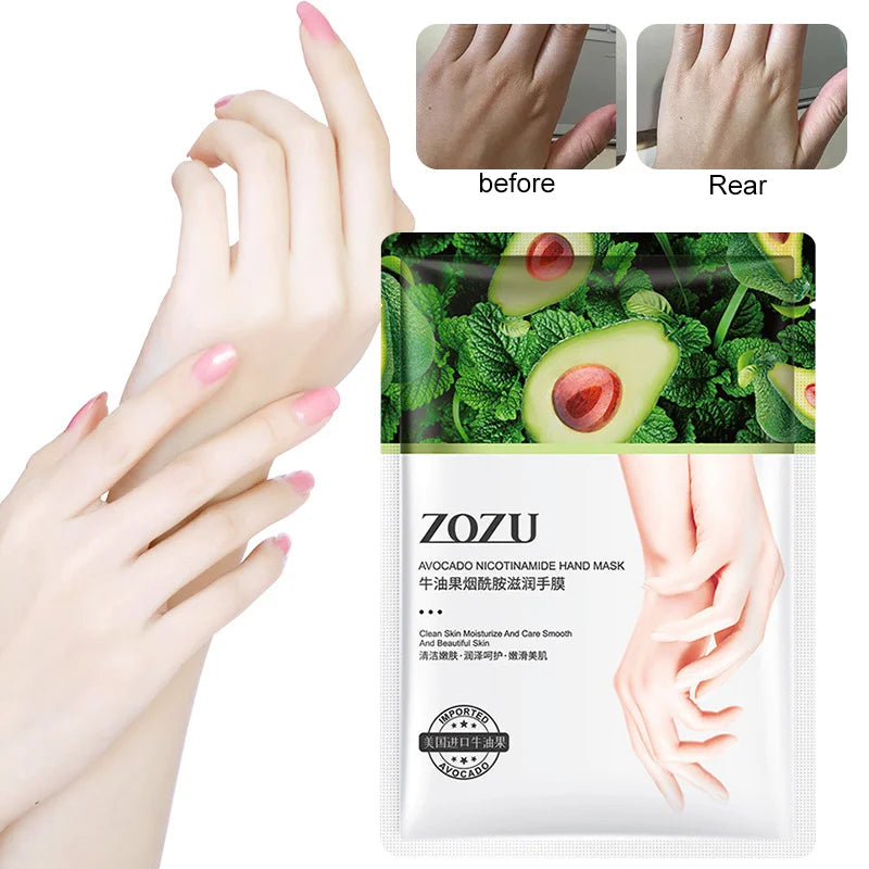 BIOAOUA Avocado Hand Mask – Moisturizing & Nourishing Gloves Moisturizing Hand Mask Peaceful Pleasures Health and Wellness