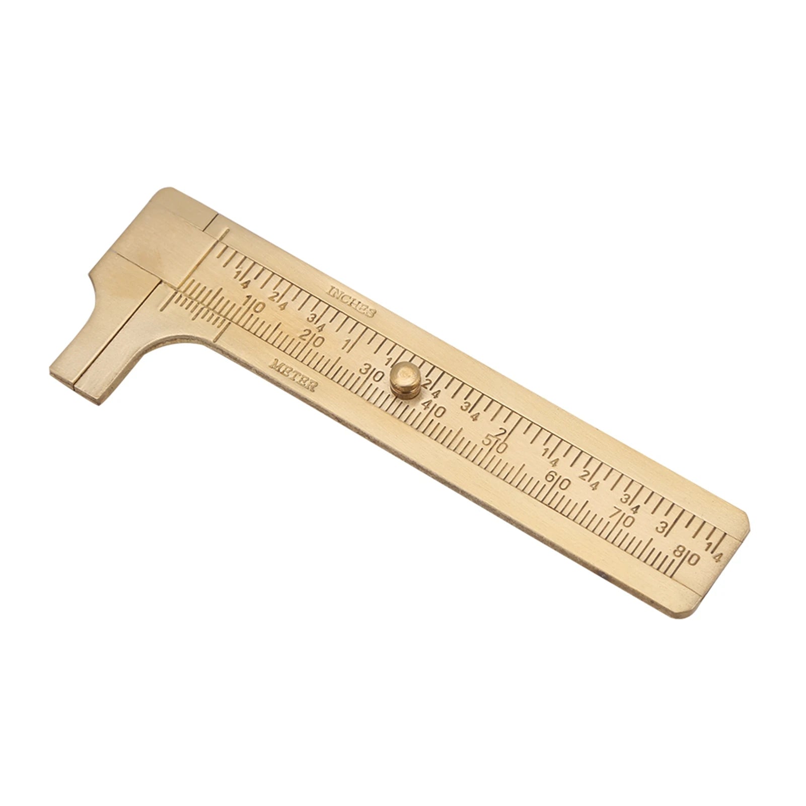 Brass Sliding Gauge Vernier Caliper Ruler Measuring Tool Double Scales mm/inch Vernier Caliper Double Scale Vernier Caliper Peaceful Pleasures Health and Wellness GS02759-01