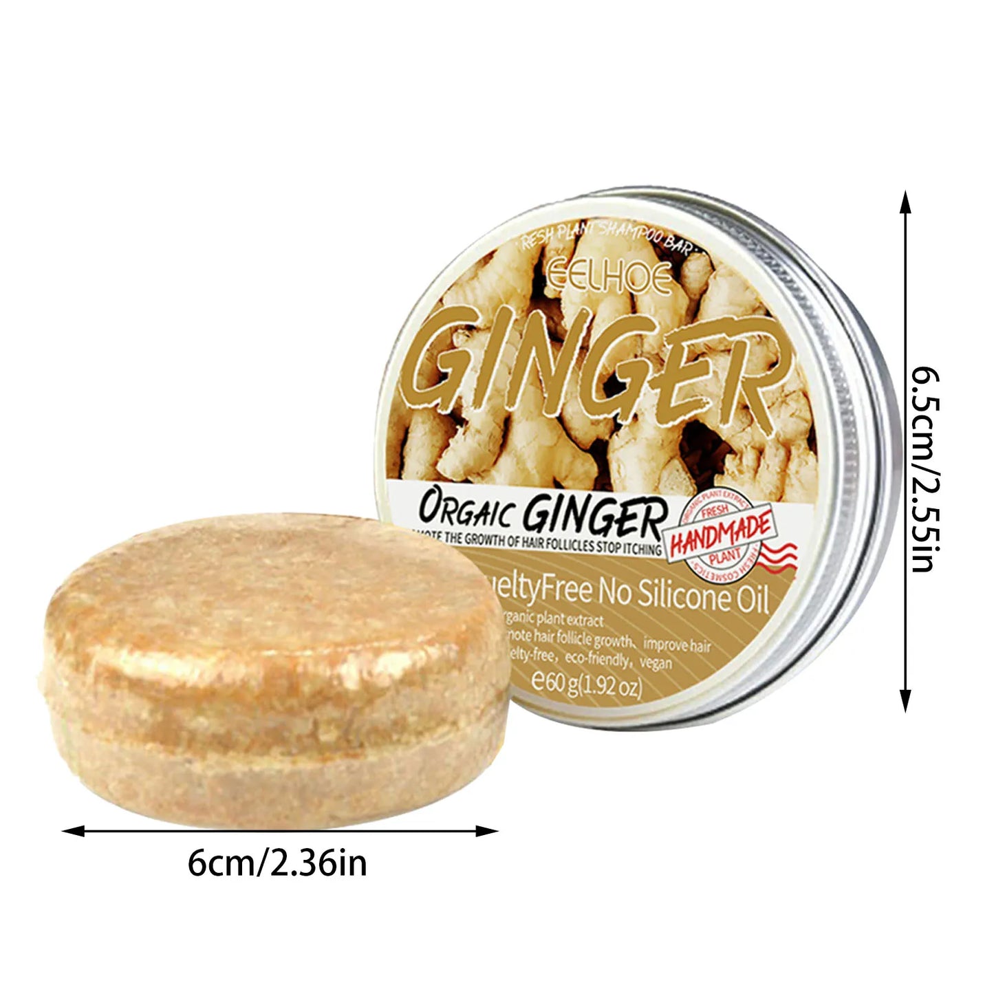 Ginger Shampoo Bar – Natural, Oil Control | All Hair Types