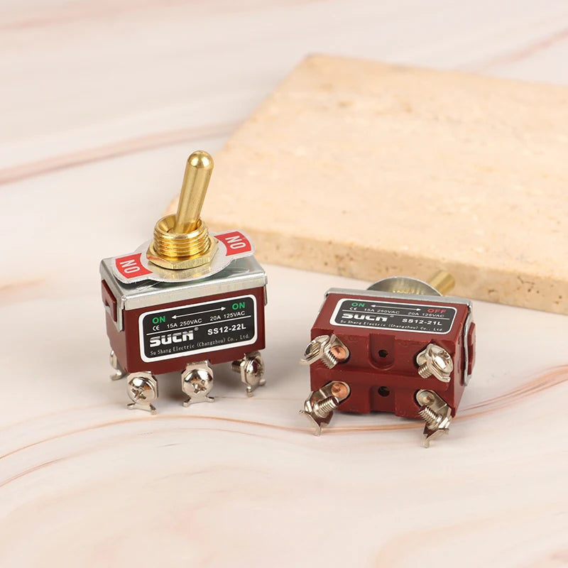 Toggle Switch 3/2 Gear Welding Straight Leg Rocker Lever SS12-21L SS12-13L SS12-23FL SS12-22L 3/4/6 Foot Power Toggle Switch Peaceful Pleasures Health and Wellness