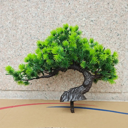 Simulation Welcoming Pine Bonsai Desktop Decor Simulation Plant Small Potted Living Room Green Plant Decoration Ornaments Peaceful Pleasures Health and Wellness