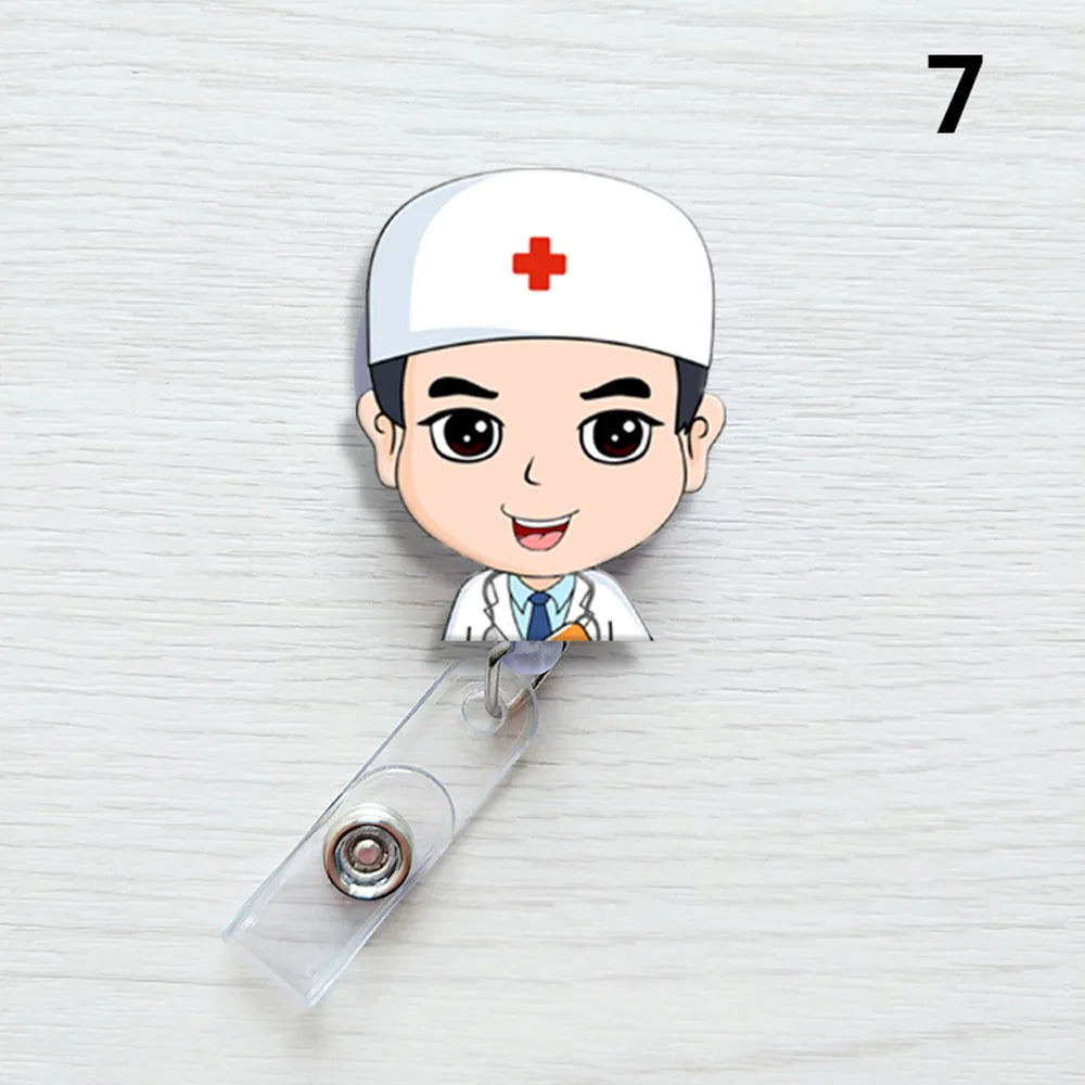 Nurse Exhibiton ID Name Card Badge Reel Doctor Clips Office Supplies Card Holder Clip Badge Holder Clip Name Card Holder Peaceful Pleasures Health and Wellness 7