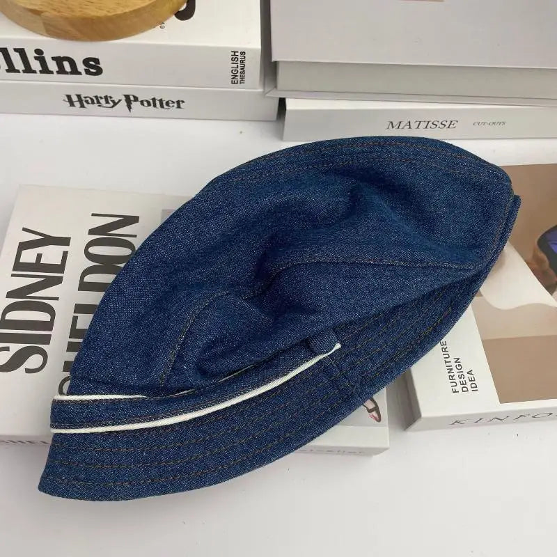 Retro Denim Bucket Hat Women – Short Brim Fisherman Sun Cap