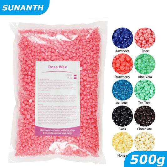 500g Hot Film Wax Beans for Wax Heater – Full Body Hair Removal Depilatory Wax Beans Peaceful Pleasures Health and Wellness