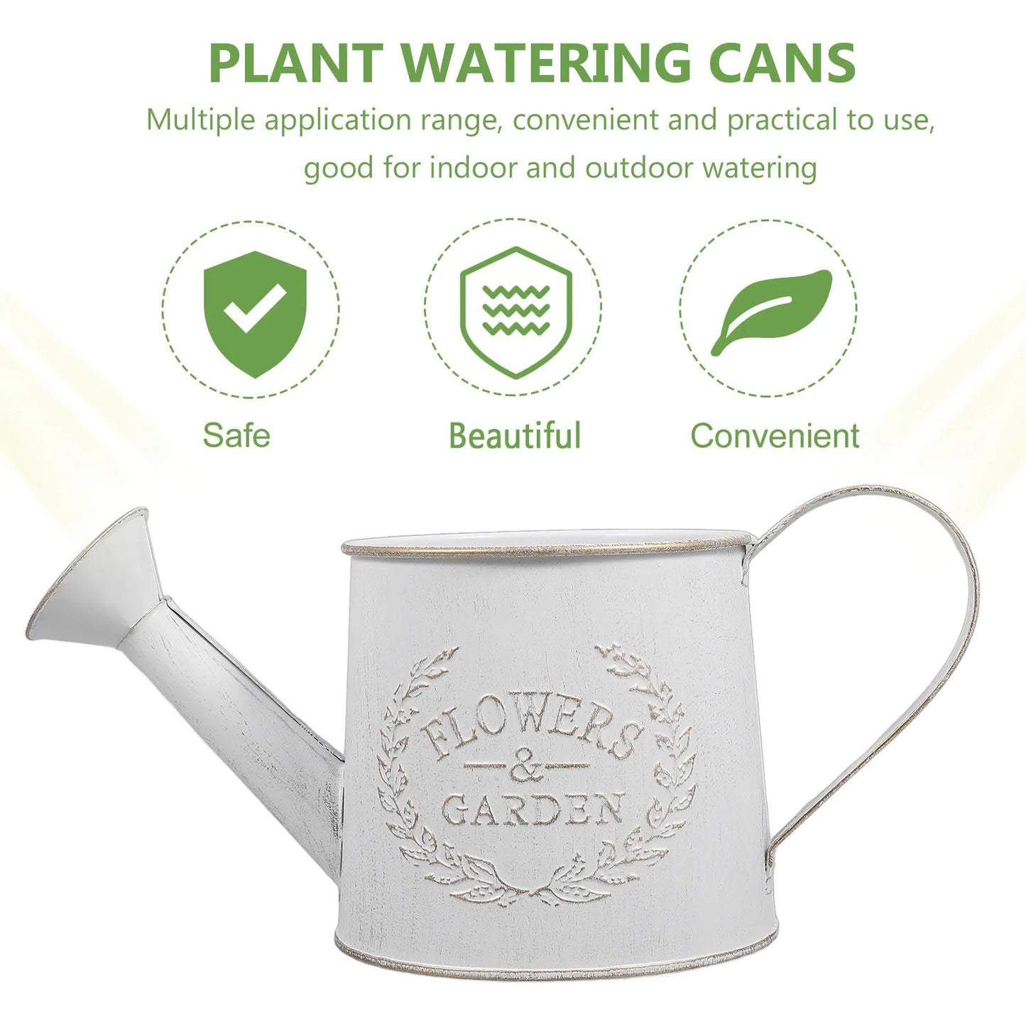 Large Capacity Metal Watering Pot Wear Resistant Indoor Outdoor Use for Succulents Flowers Garden Plant Watering Peaceful Pleasures Health and Wellness