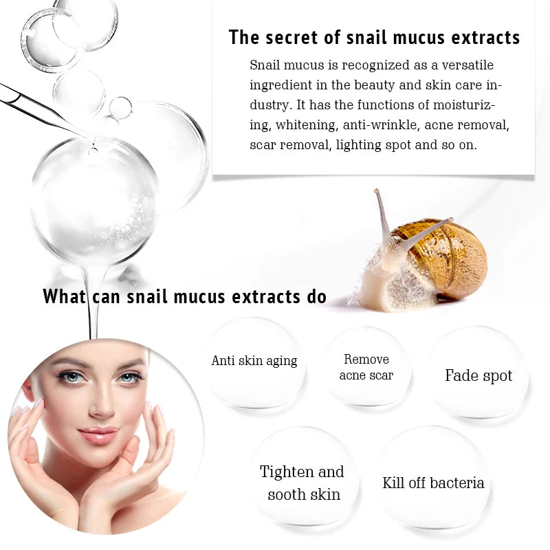 Snail Caviar Hyaluronic Acid Face Serum – Firm & Brighten Facial Serum Peaceful Pleasures Health and Wellness