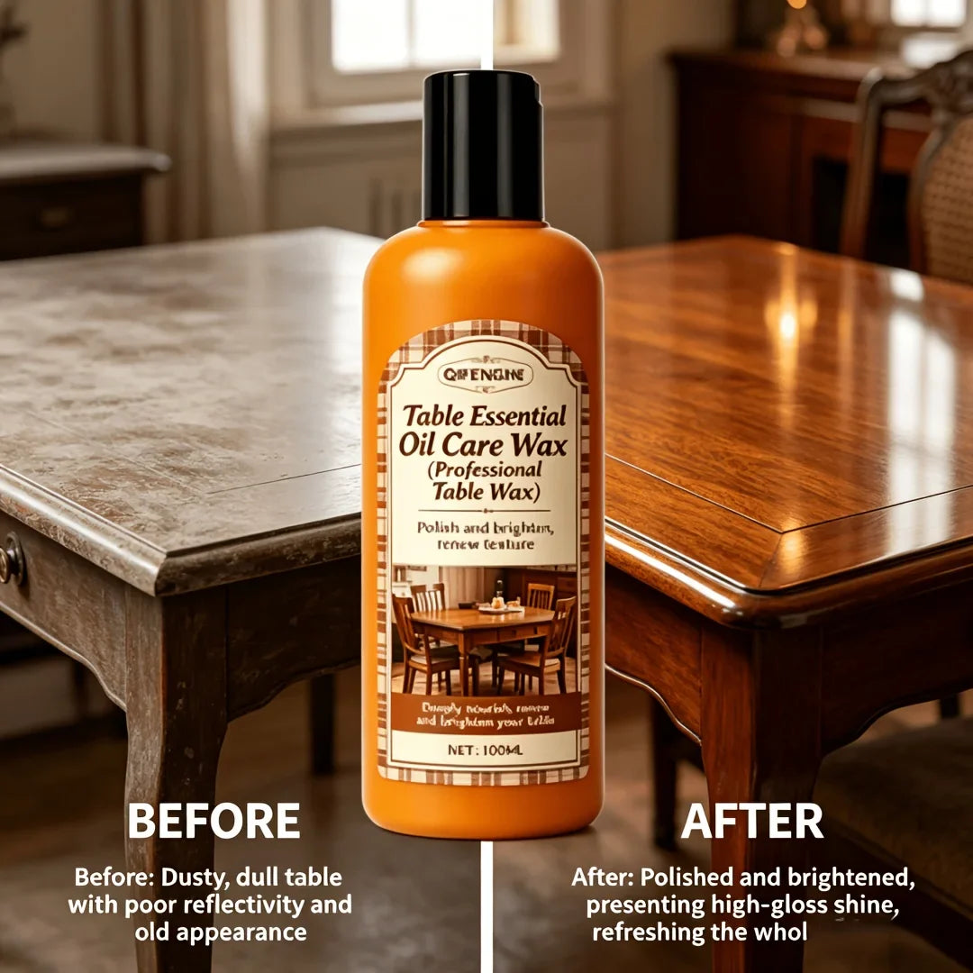 3.38oz Wood Table Wax – One-Step Polish & Protection