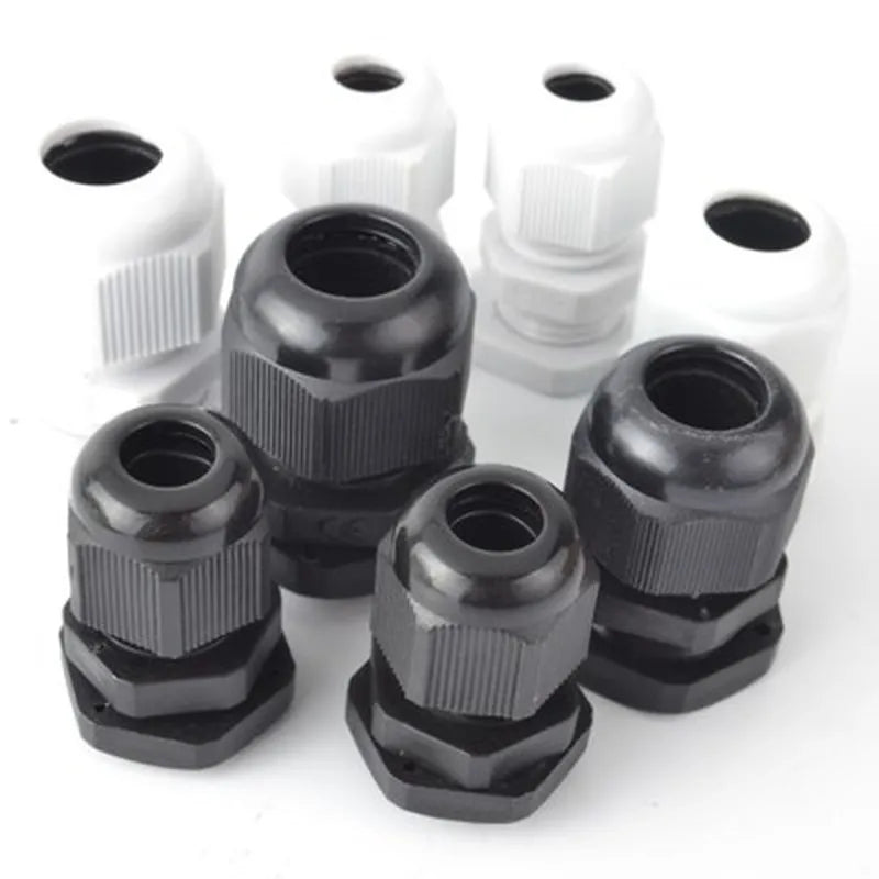 10Pcs White Black Waterproof Nylon Plastic Cable Gland Connector IP68 PG7 PG9 PG11 PG13.5 PG16 Peaceful Pleasures Health and Wellness PG7 White