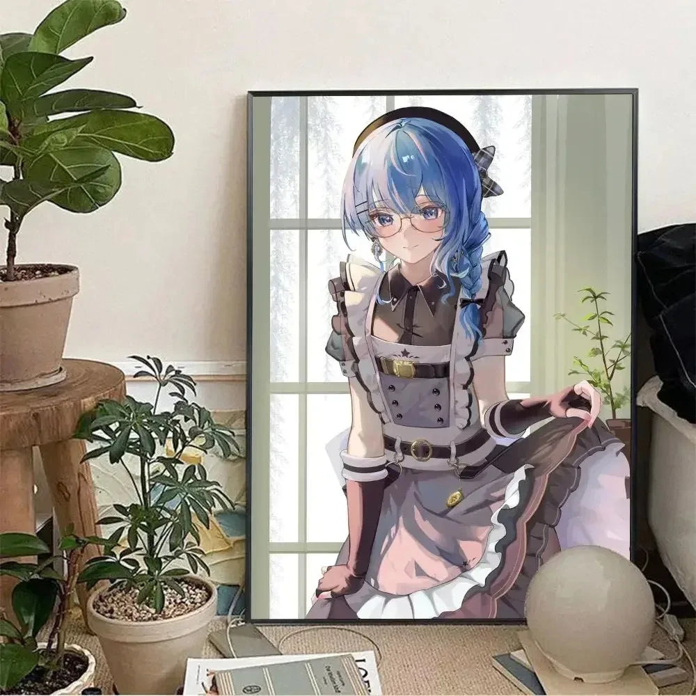 Hoshimachi Suisei Hololive Anime Canvas Wall Art Poster