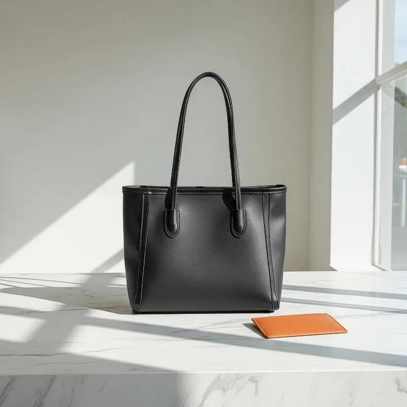 Large Capacity PU Leather Tote Bag – Women's Shoulder Bag