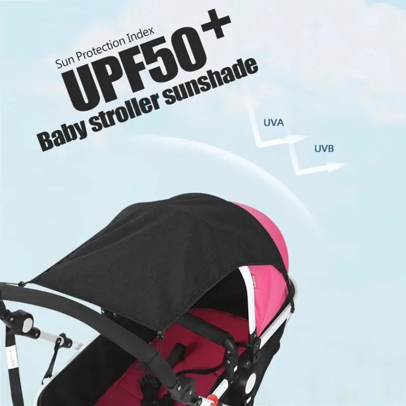 Universal Baby Stroller Sunshade Anti-UV Waterproof Cover + Window
