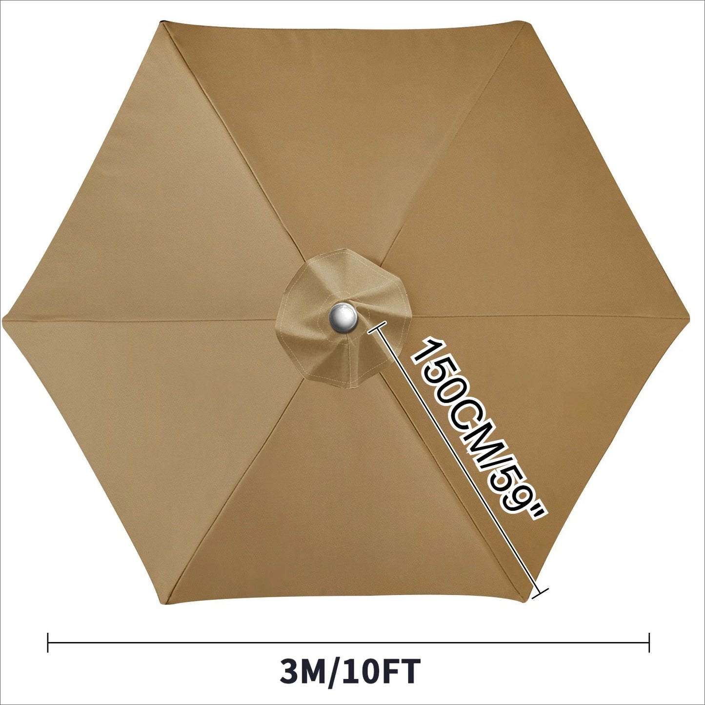 Waterproof Patio Umbrella Replacement Canopy | 6 & 8 Ribs