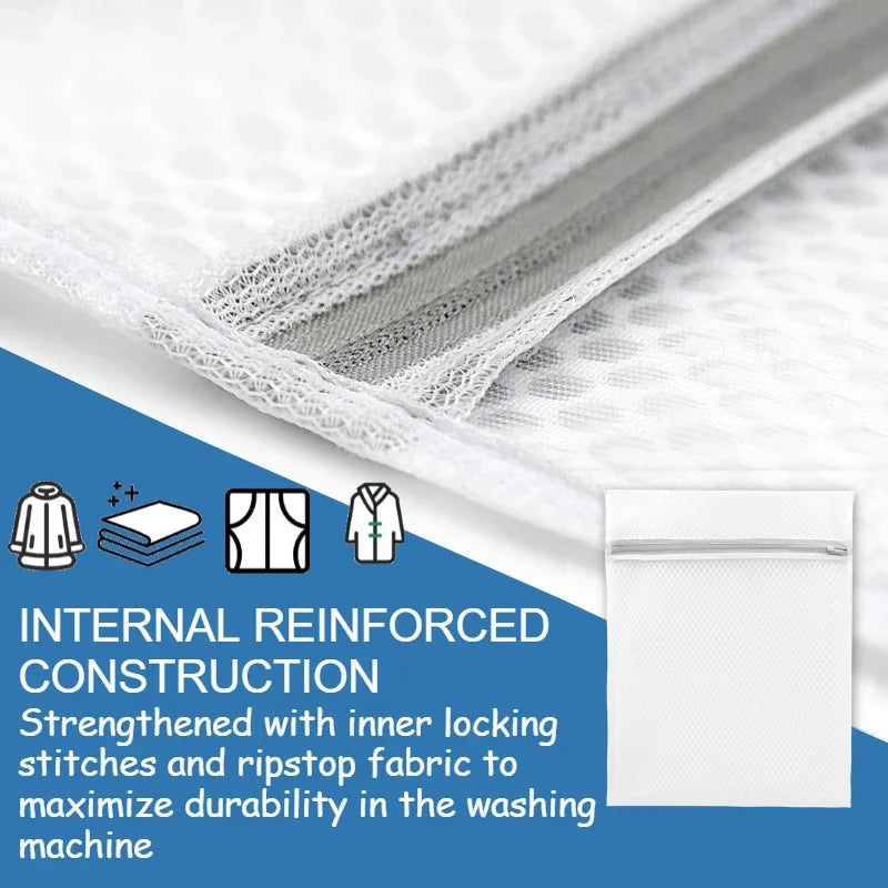 Mesh Laundry Bags 3-Pack | Sturdy Zipper for Delicates