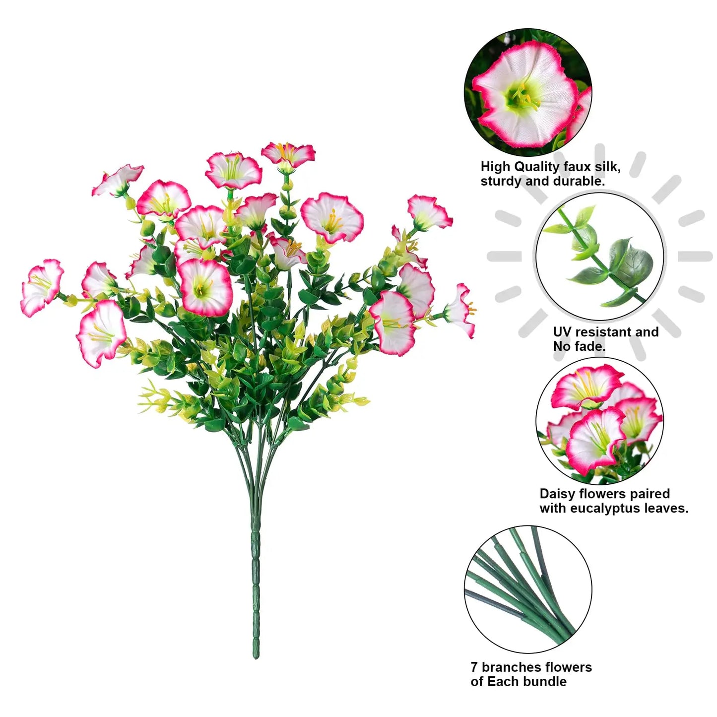 UV Resistant Artificial Silk Flowers for Outdoor Garden & Decor