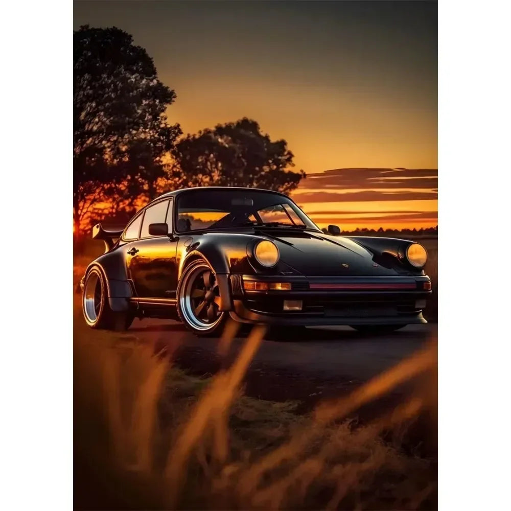 Nordic Supercar Canvas Wall Art | Racing Poster for Garage & Home Canvas Wall Art Peaceful Pleasures Health and Wellness
