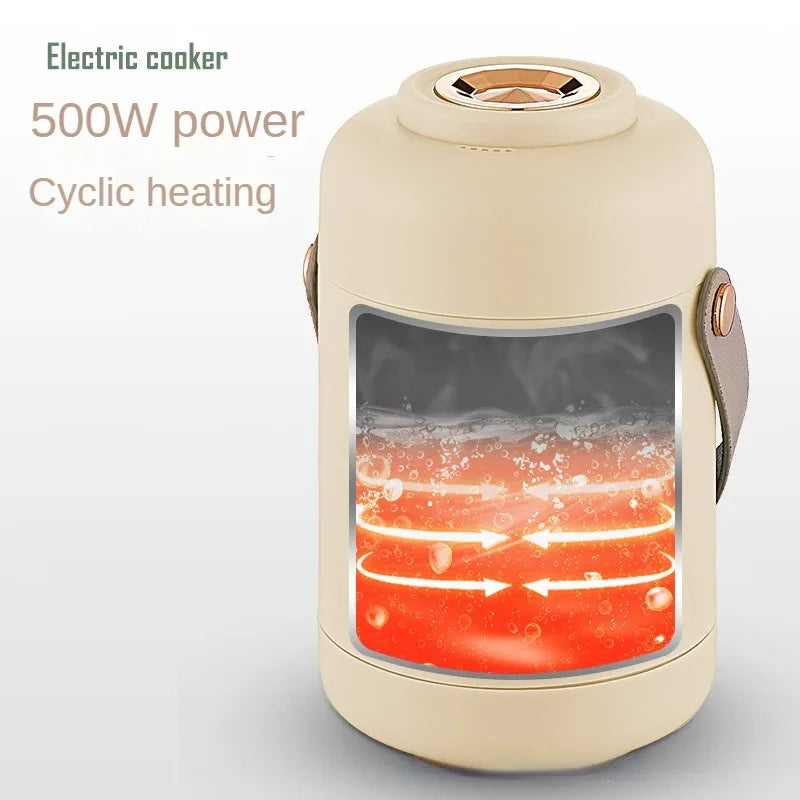 URGGU 800ml Portable Electric Stew Pot with Steamer | 220V