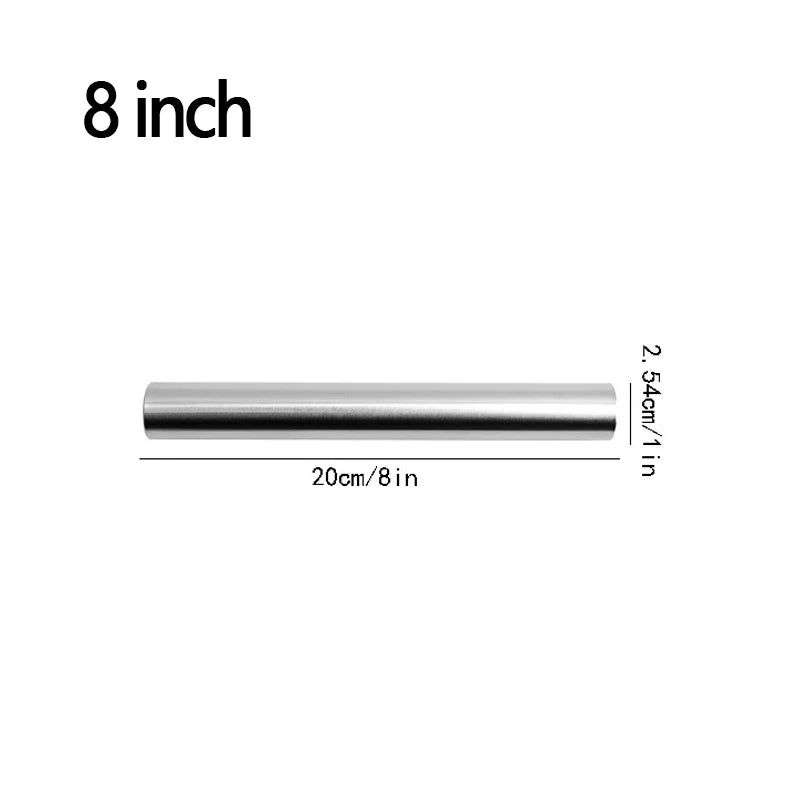 Stainless Steel Embossed Rolling Pin | 3 Sizes – Patterned Dough Roller for Pizza, Pastry & Cookies