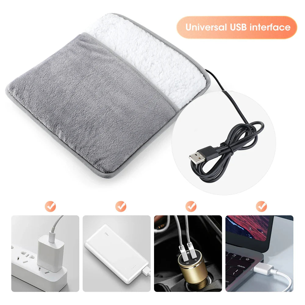 USB Electric Heating Pad – Foot, Back & Shoulder Warmer Mat