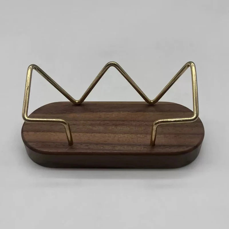 Wooden Business Card Holder Desk Stand Organizer Display