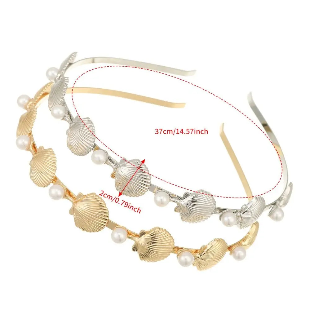 Korean Starfish Shell Headband | Gold & Silver Crown Tiara Crown Tiara Headband Peaceful Pleasures Health and Wellness