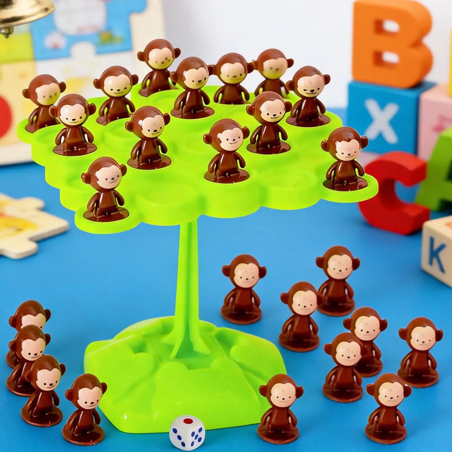 Fun Family Balance Game, Monkey Stacking Toys STEMs Learning Toy for Kids, Improve Focus & Motor Skills, Home, Party & School Peaceful Pleasures Health and Wellness