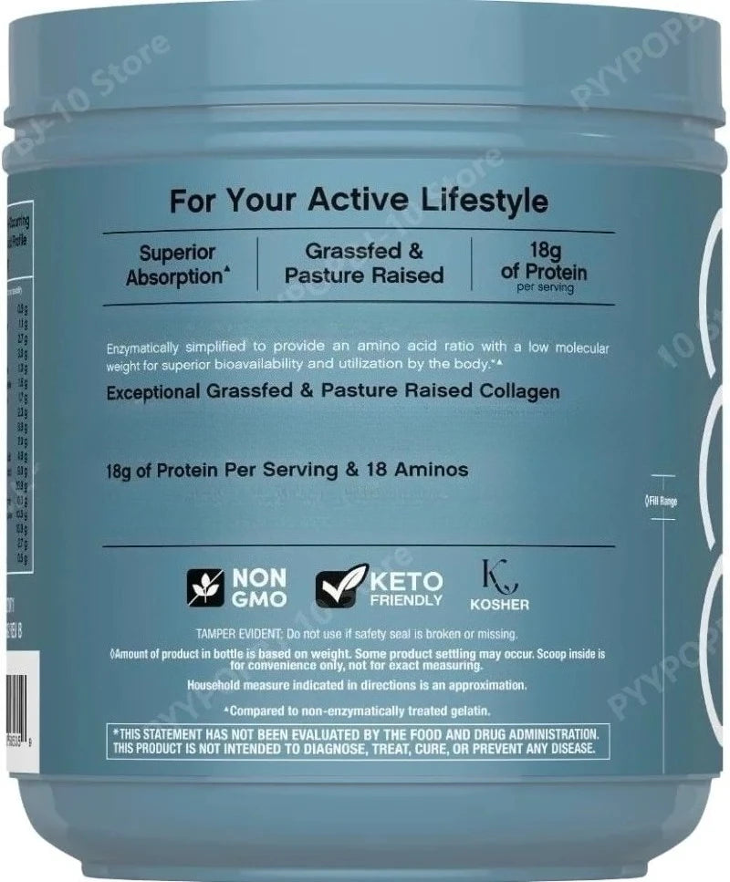 Grassfed Collagen Powder 22oz – Hair, Skin & Nails | 18 Amino Acids