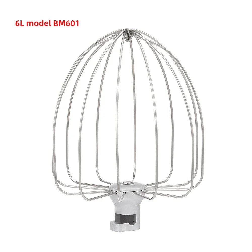 BioloMix Stand Mixer Attachments – Whisk, Dough Hook & Flat Beater Stand Mixer Accessories Peaceful Pleasures Health and Wellness Whisk for 601 6L
