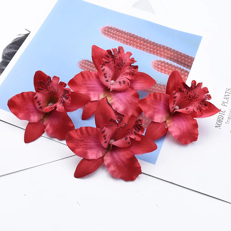 Artificial Butterfly Orchid Silk Flowers 25/50pcs – DIY Decor