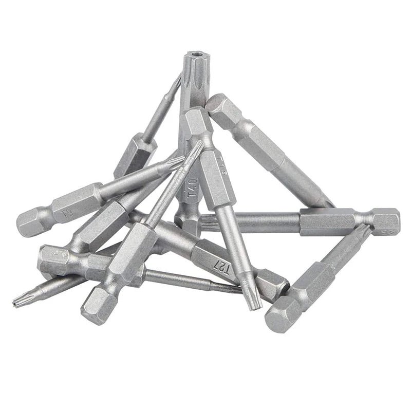 12 Sets Screwdriver Tip Torx Head 1 Hex Bar T5-T40 Star Including