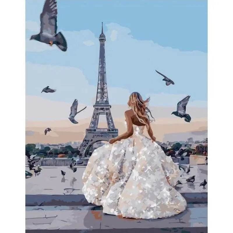 Paris Street Paint by Numbers Kit – 60×75cm DIY Canvas Art