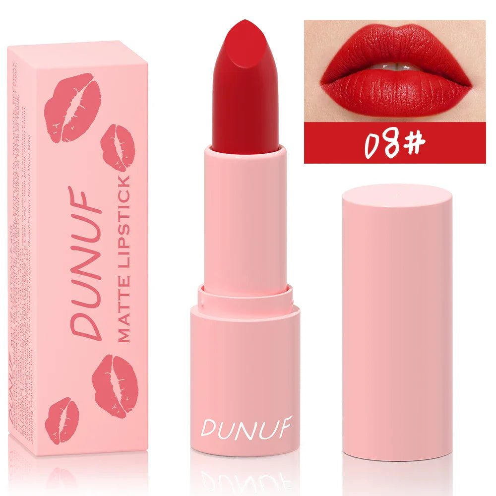DUNUF Matte Lipstick – 24Hr Waterproof Non-Stick Lip Color