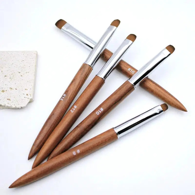 French Nail Art Brushes Flowers Drawing Pen Versatile Nail Drawing Pen Nail Tools Sandalwood Handle Manicure Pen Peaceful Pleasures Health and Wellness