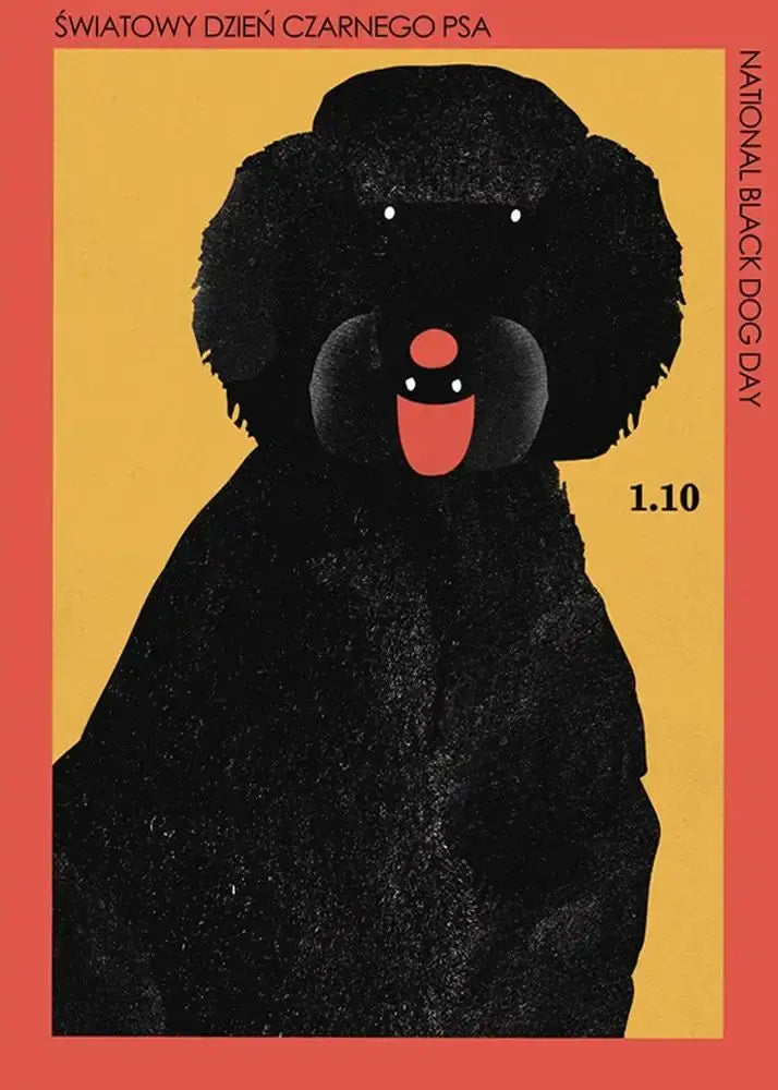 Original Polish Funny Abstract Animal Retro Poster Canvas Printing World Cat Day Dog Storks Wall Art Club Room Home Bar Decor Peaceful Pleasures Health and Wellness 8 50x70cm Unframed