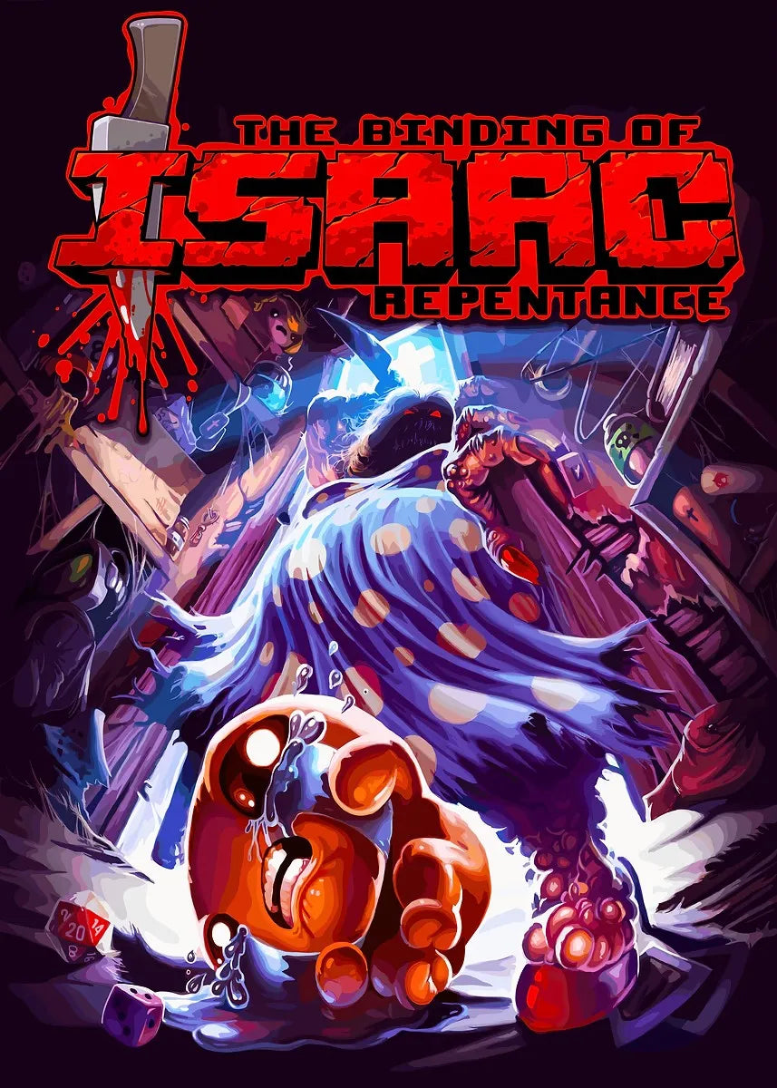 Binding of Isaac Canvas Wall Art | Roguelike Game Poster Print
