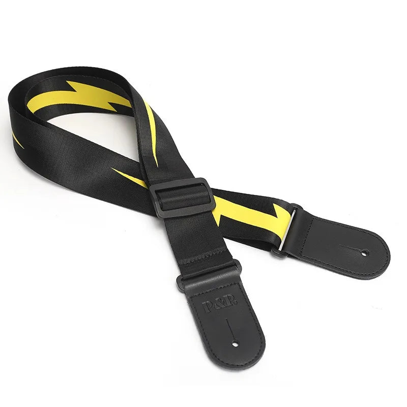 P Guitar Strap Premium Electric Leather Acoustic Lightning Instrument