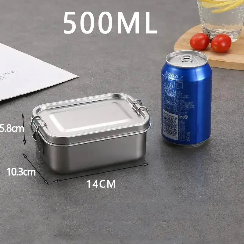 Stainless Steel Bento Box Metal Lunch Box Food Storage Containers with Lockable Clips Lunch Snack Boxes for Work,School Peaceful Pleasures Health and Wellness 550ml 1