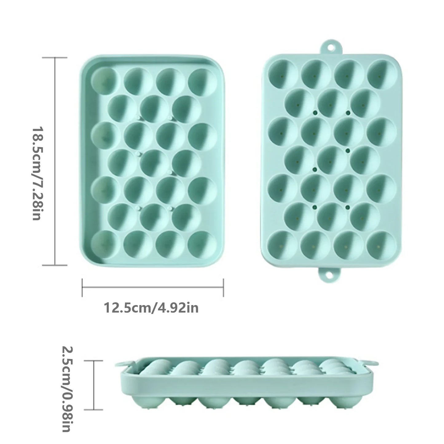 Silicone Ice Ball Mold – 26-Grid Tray with Lid | Easy Release