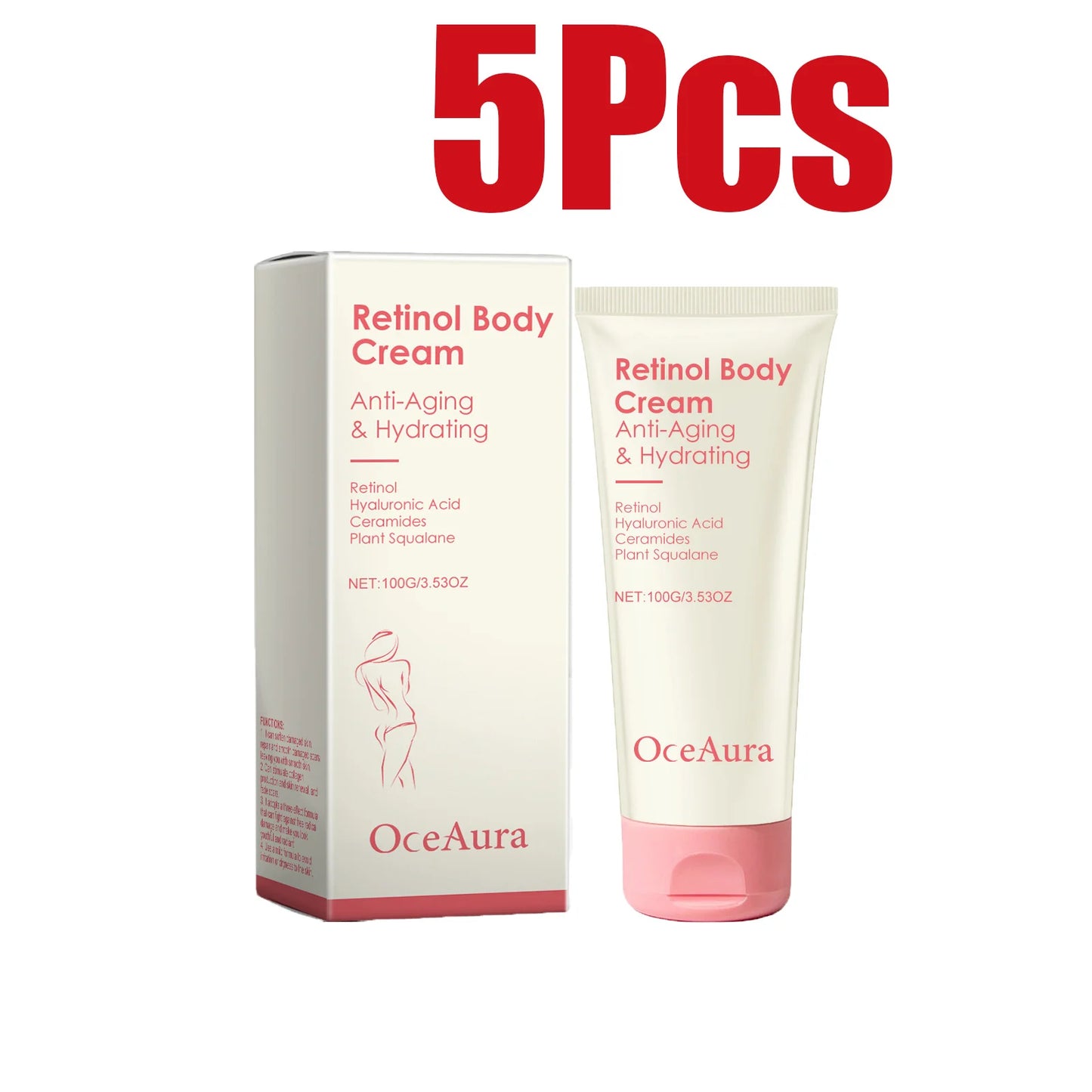 Retinol Firming Body Cream – Anti-Aging, Tighten & Cellulite Peaceful Pleasures Health and Wellness 500g Boxed