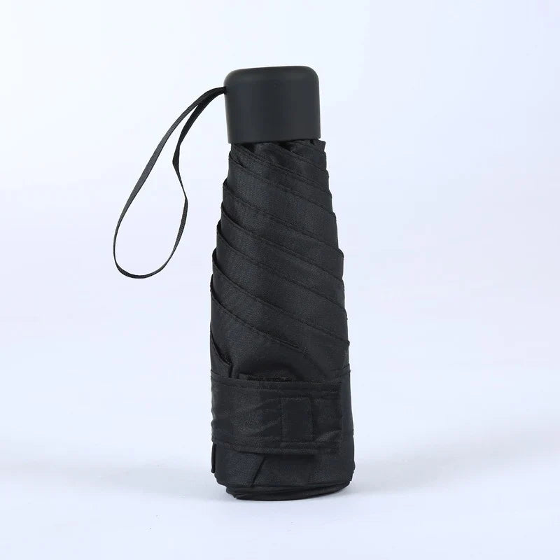 Mini Ultralight Pocket Umbrella – UV & Windproof, 5-Fold