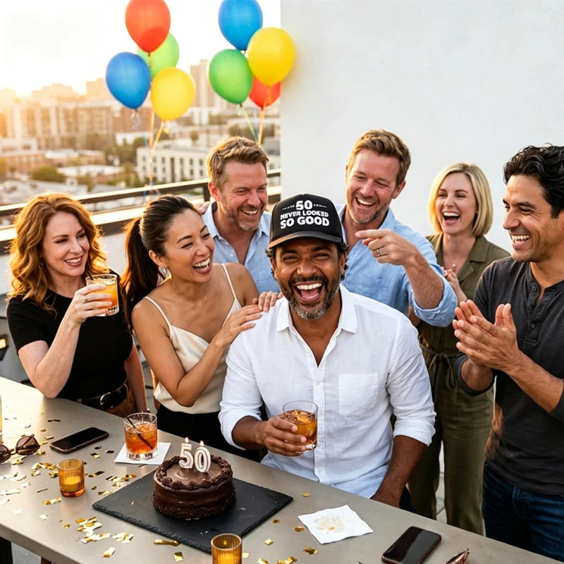Birthday Trucker Hat "Never Looked So Good" | 30 40 50 60 70
