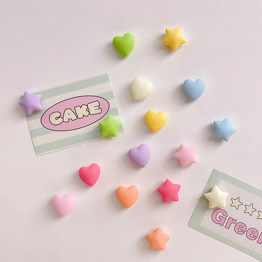 Cartoon Heart-shaped Magnetic Refrigerator Sticker Mixed Mini Peaceful Pleasures Health and Wellness