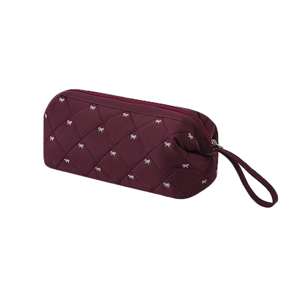 Bowknot Hair Dryer Storage Bag – Dustproof Travel Organizer