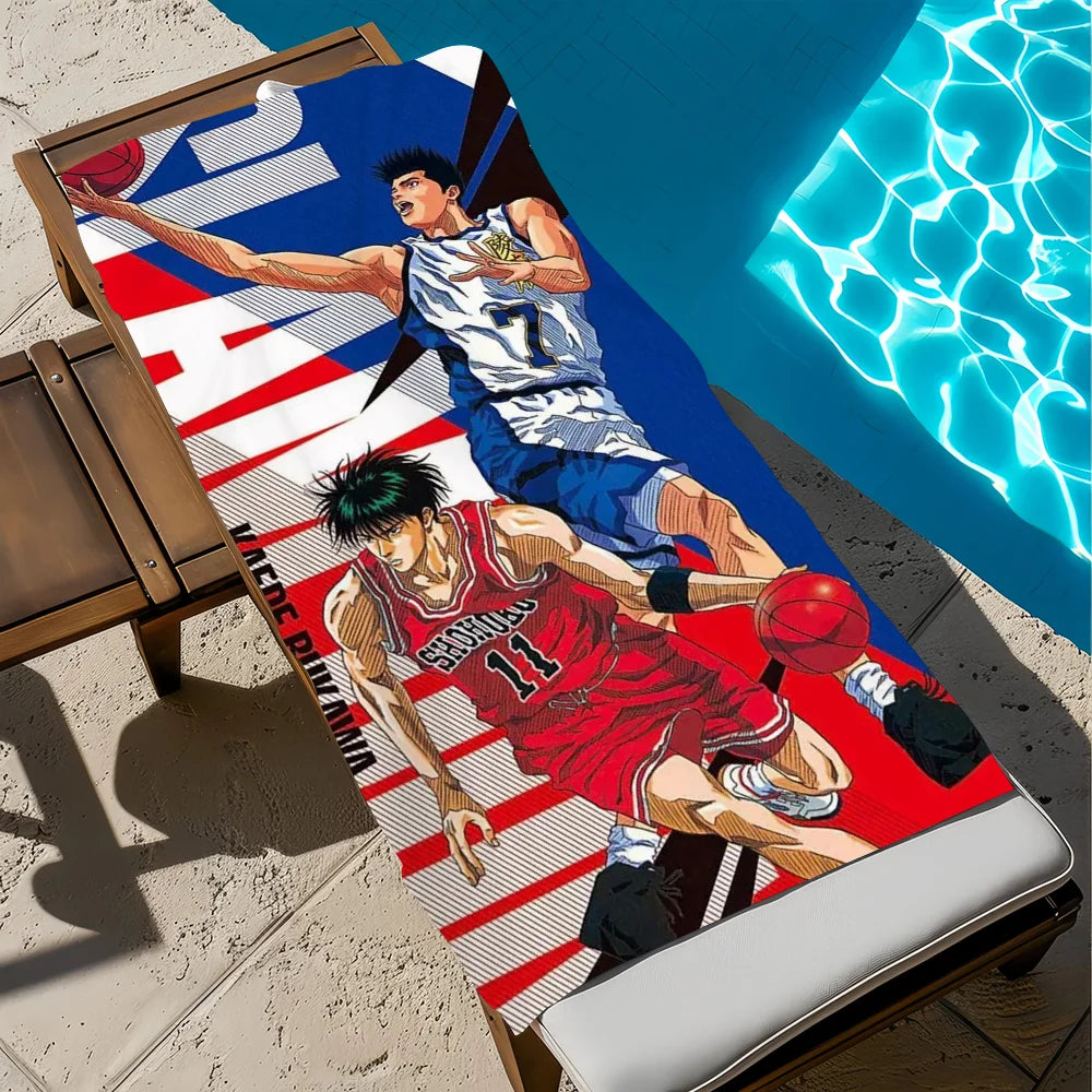 Slam Dunk Anime Beach Towel – Quick Dry, Soft, Multi-Size